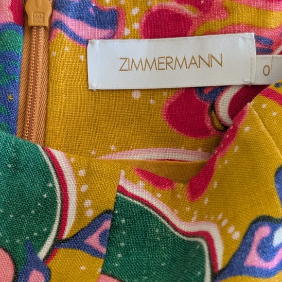 Zimmermann Lovestruck Shorts Gold Paisley Floral - Picture 3 of 6